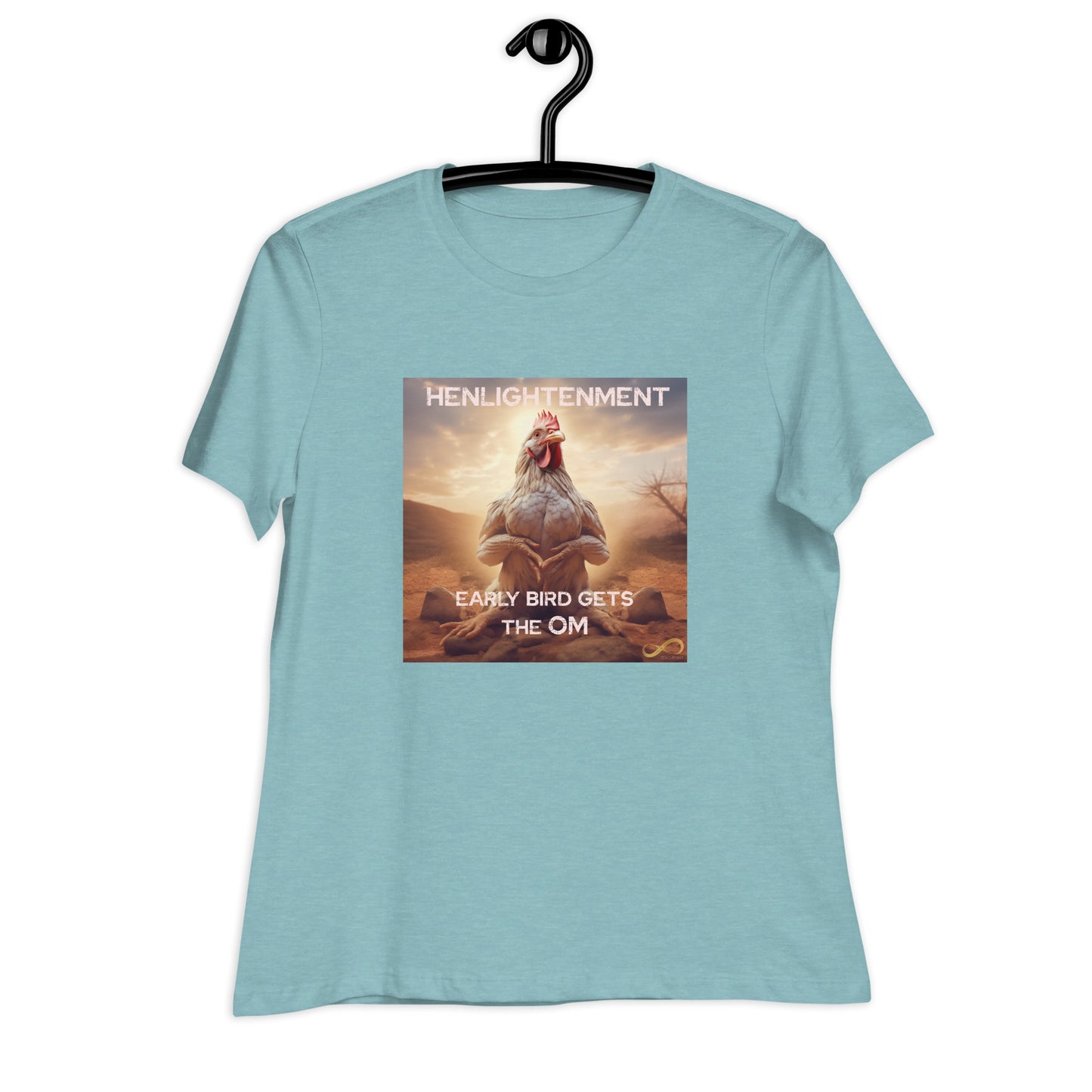 Meditating Zen Hen with Mantra Women's Shirt