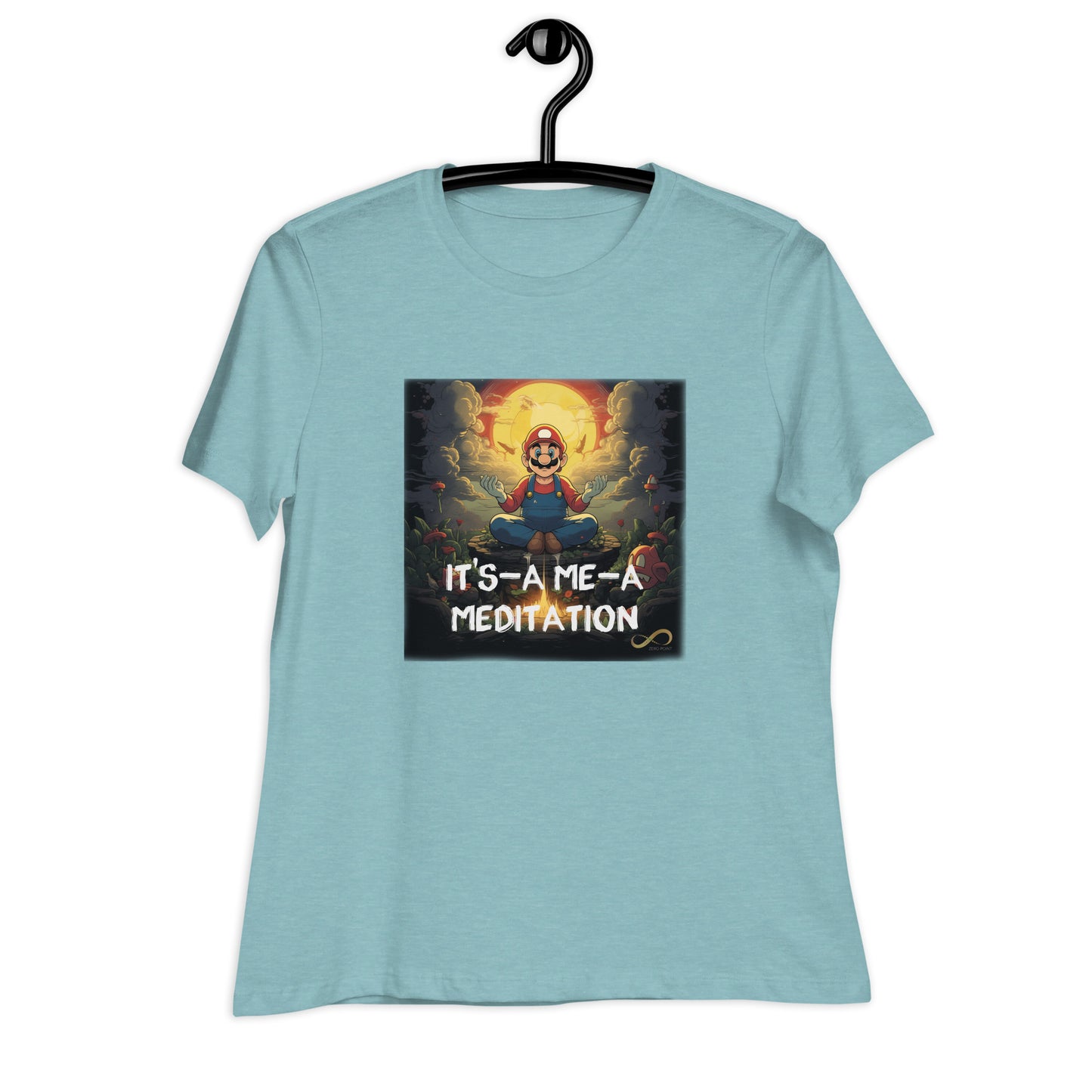 Meditating Zen Gamer with Mantra Women's Shirt