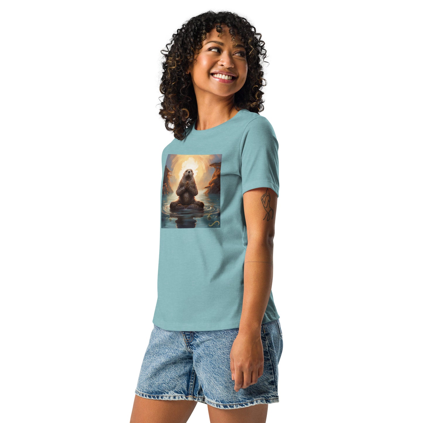 Meditating Zen Otter Women's Shirt