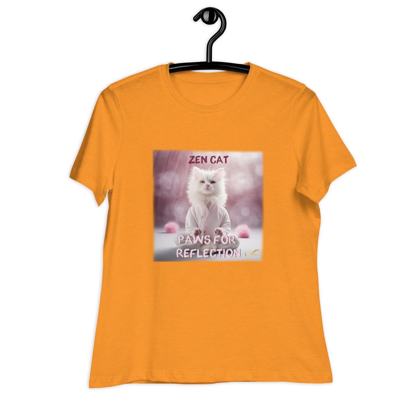 Meditating Zen Cat with Mantra Women's Shirt