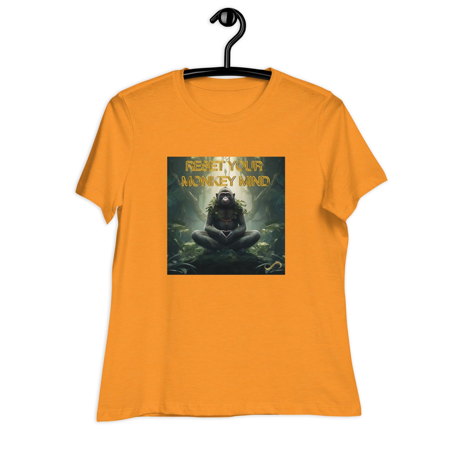 Meditating Zen Monkey Mind with Mantra Women's Shirt