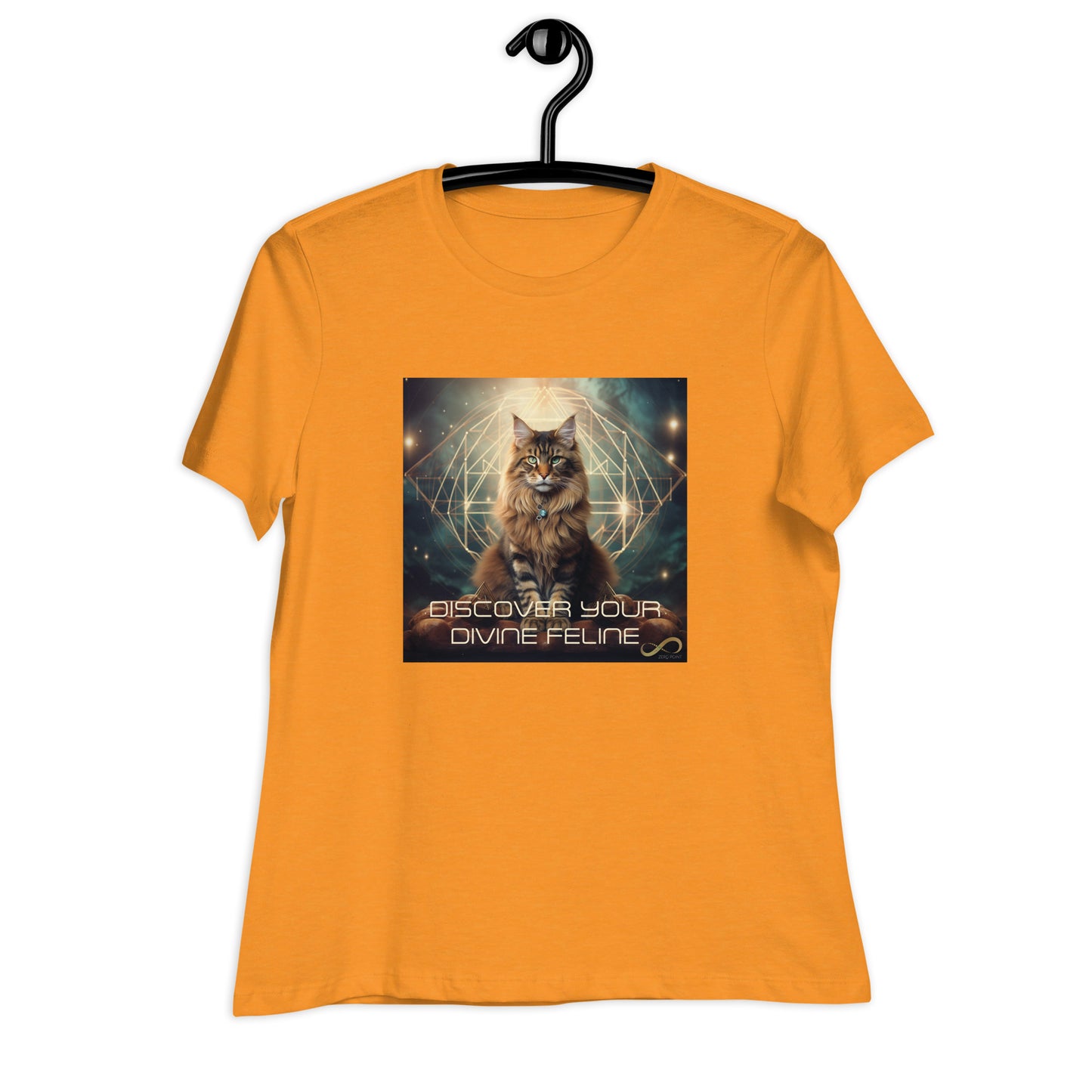 Meditating Zen Divine Feline with Mantra Women's Shirt