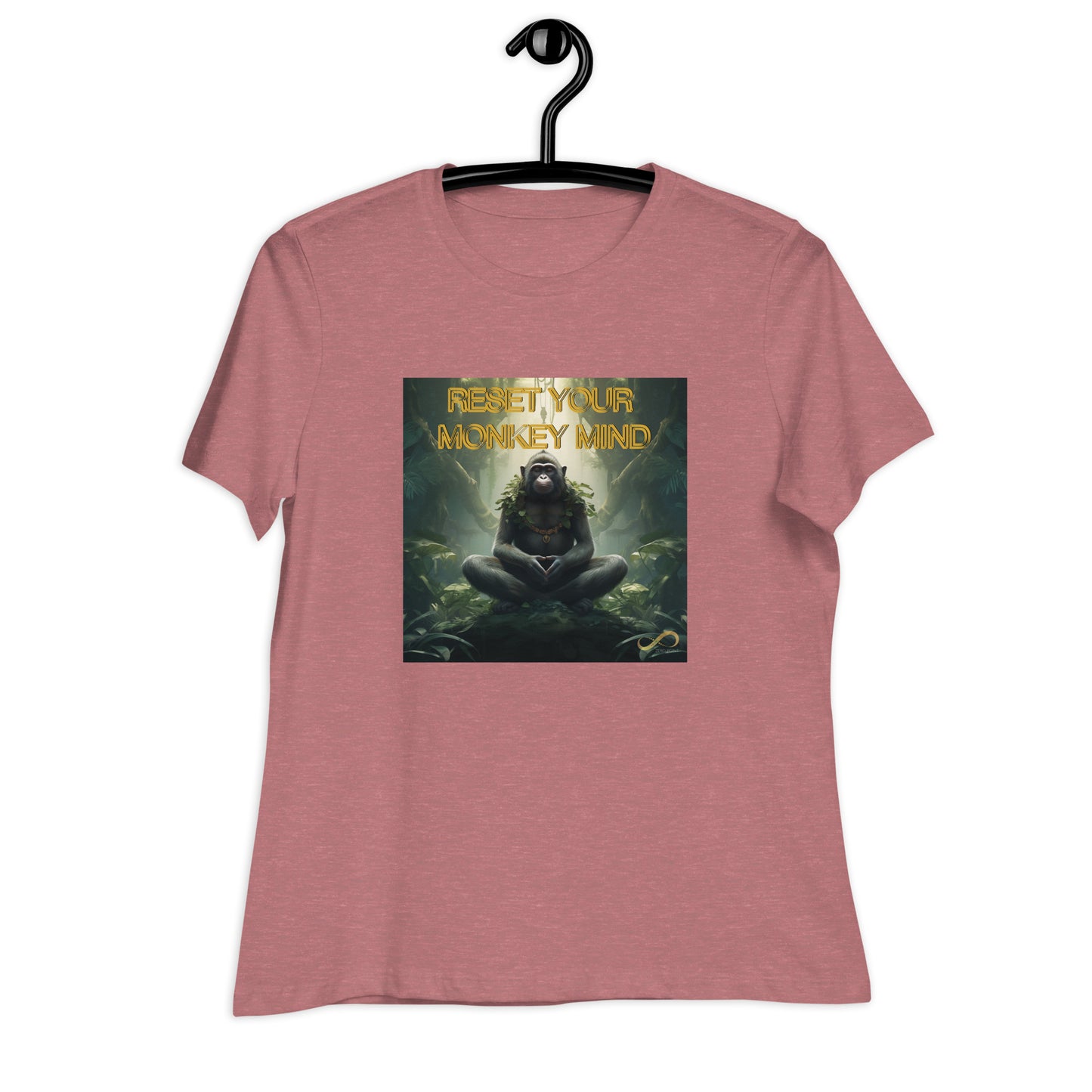 Meditating Zen Monkey Mind with Mantra Women's Shirt