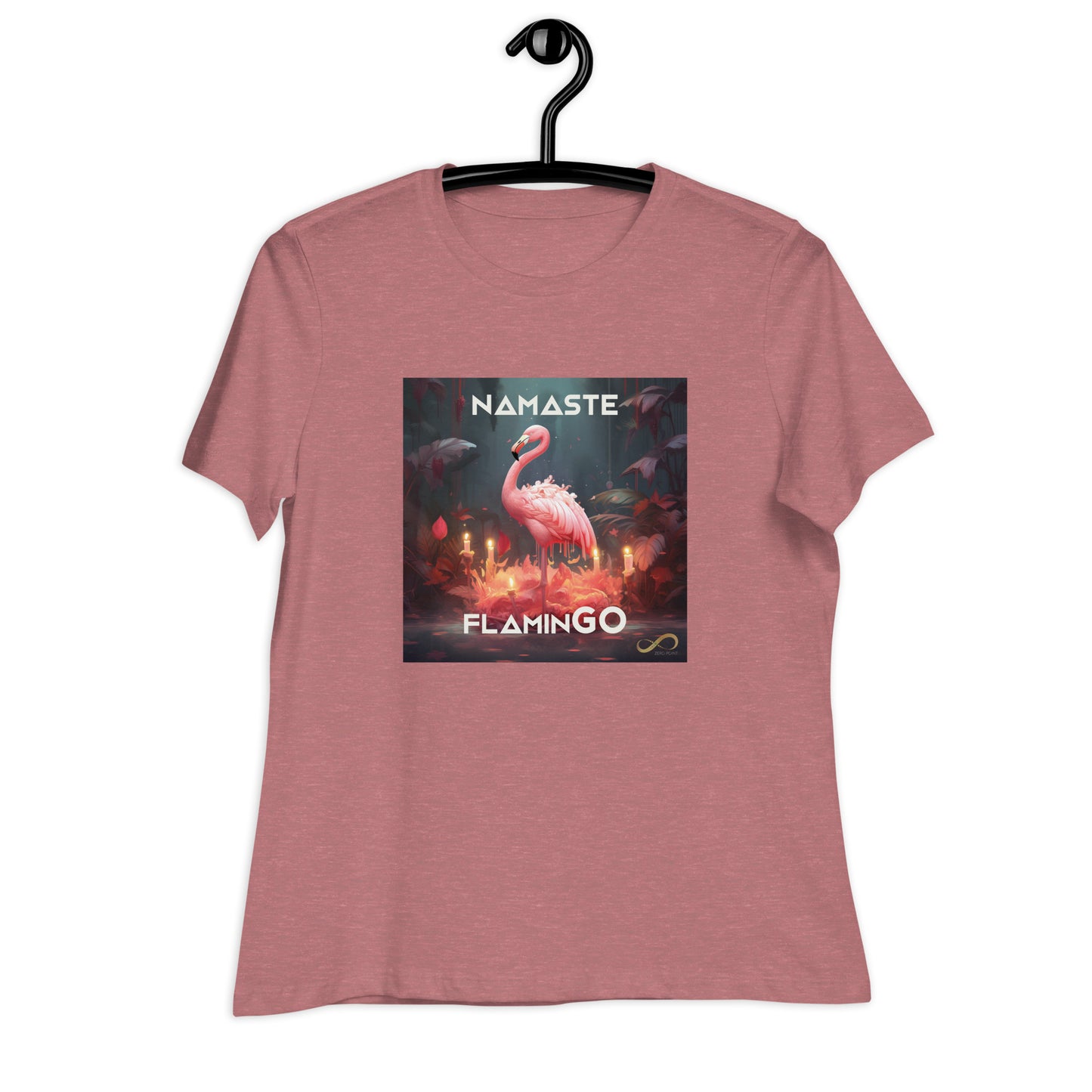 Meditating Zen Flamingo with Mantra Women's Shirt