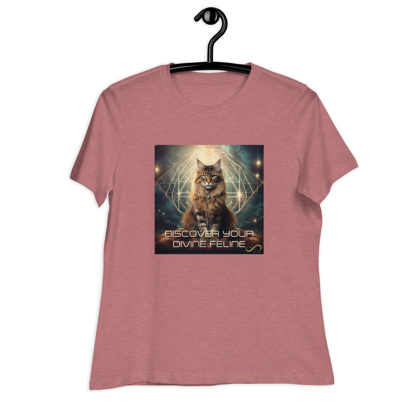 Meditating Zen Divine Feline with Mantra Women's Shirt