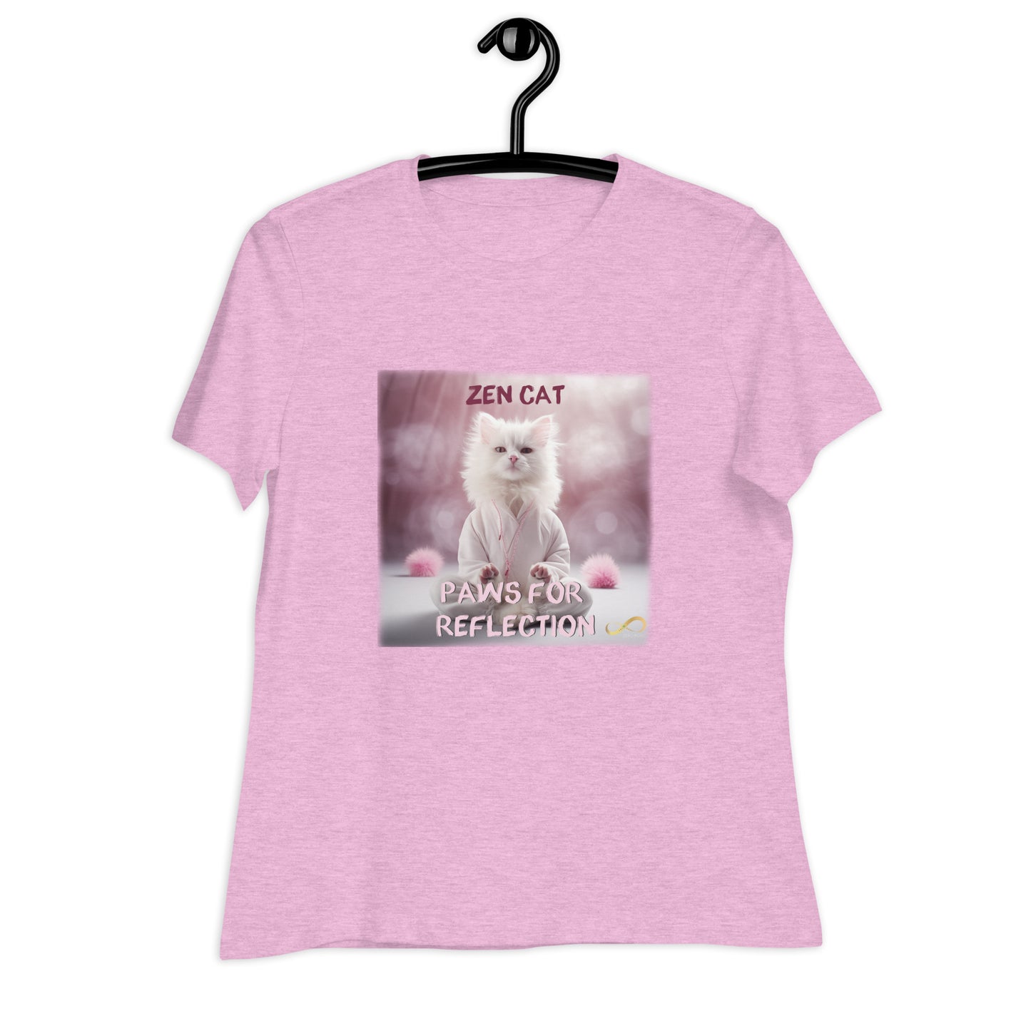 Meditating Zen Cat with Mantra Women's Shirt