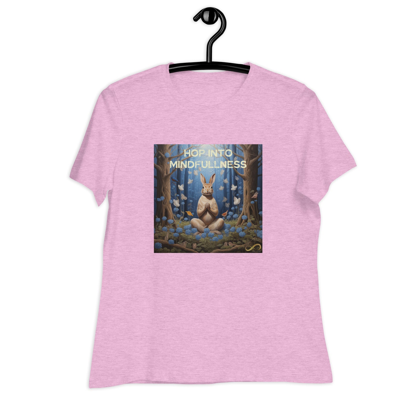 Meditating Zen Rabbit with Mantra Women's Shirt