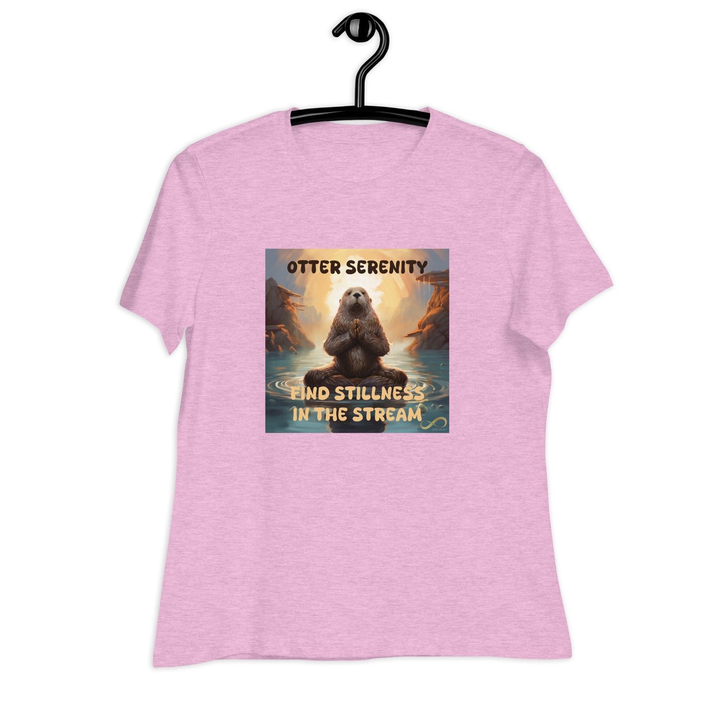 Meditating Zen Otter with Mantra Women's Shirt