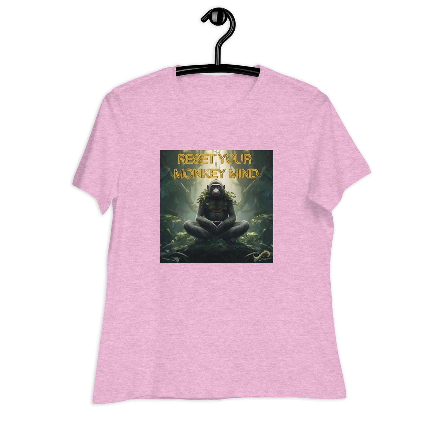 Meditating Zen Monkey Mind with Mantra Women's Shirt