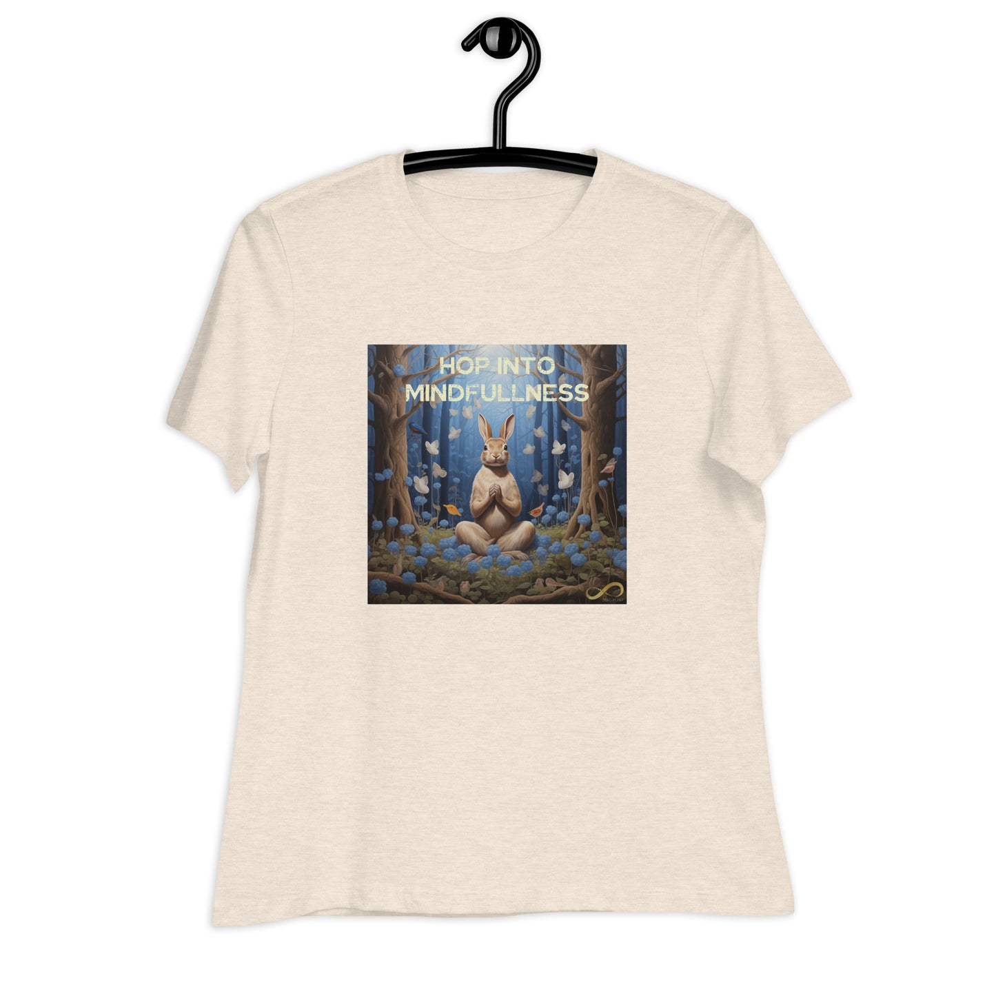 Meditating Zen Rabbit with Mantra Women's Shirt