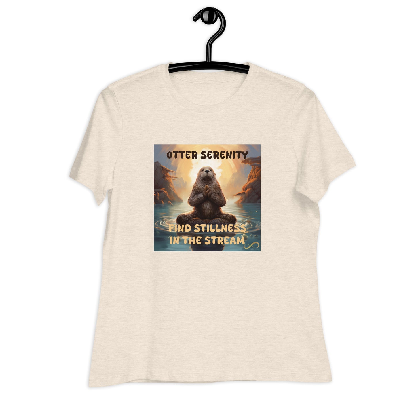 Meditating Zen Otter with Mantra Women's Shirt