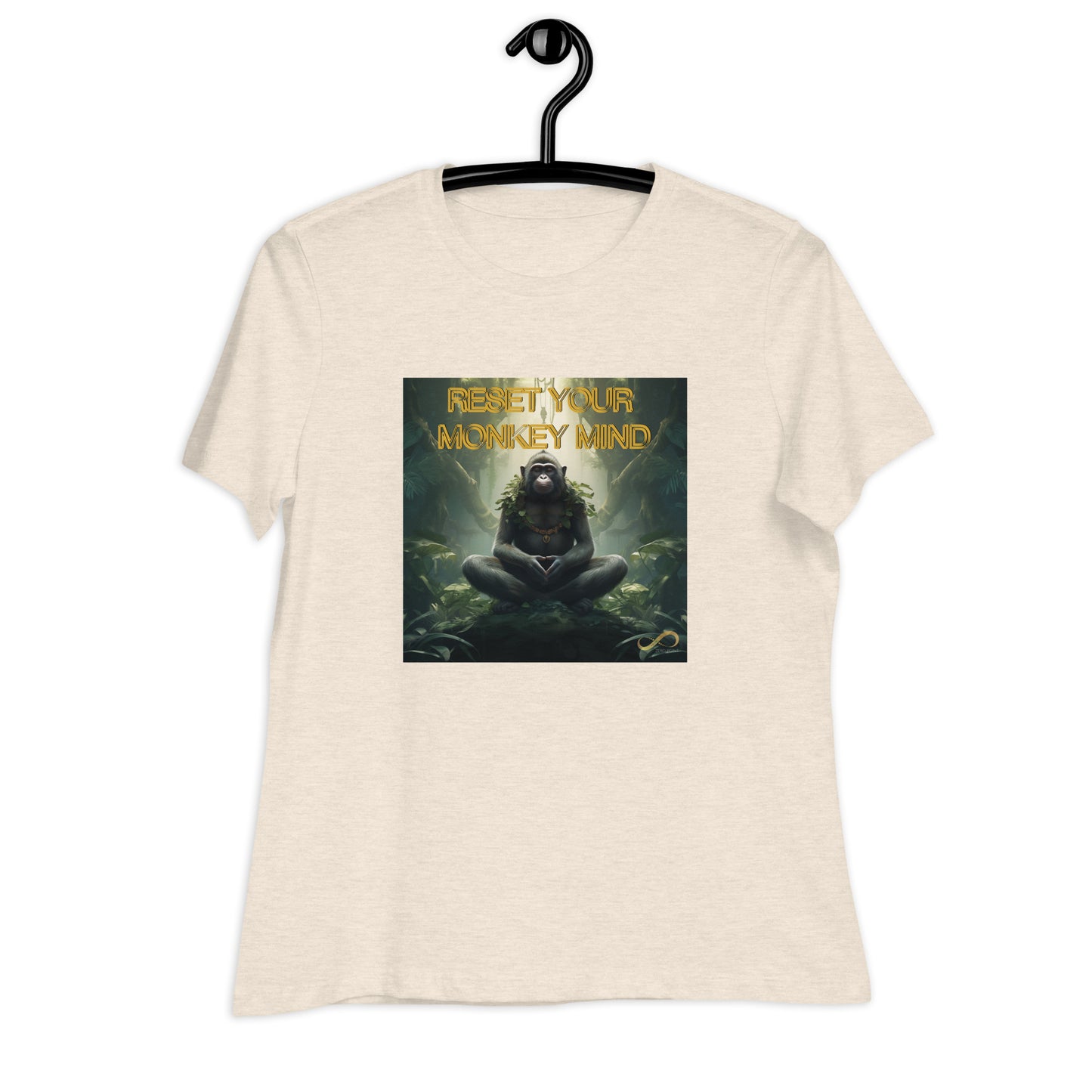 Meditating Zen Monkey Mind with Mantra Women's Shirt