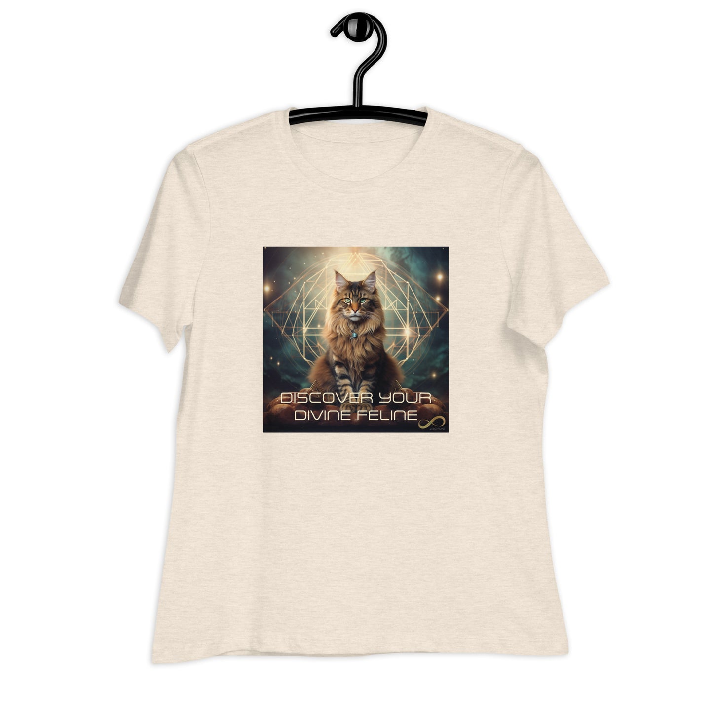 Meditating Zen Divine Feline with Mantra Women's Shirt