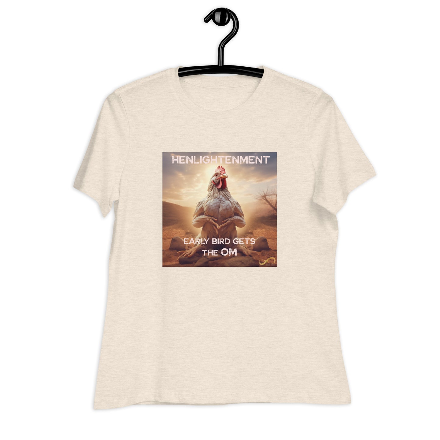 Meditating Zen Hen with Mantra Women's Shirt