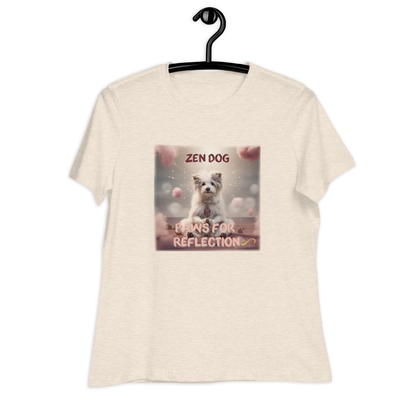 Meditating Zen Dog with Mantra Women's Shirt