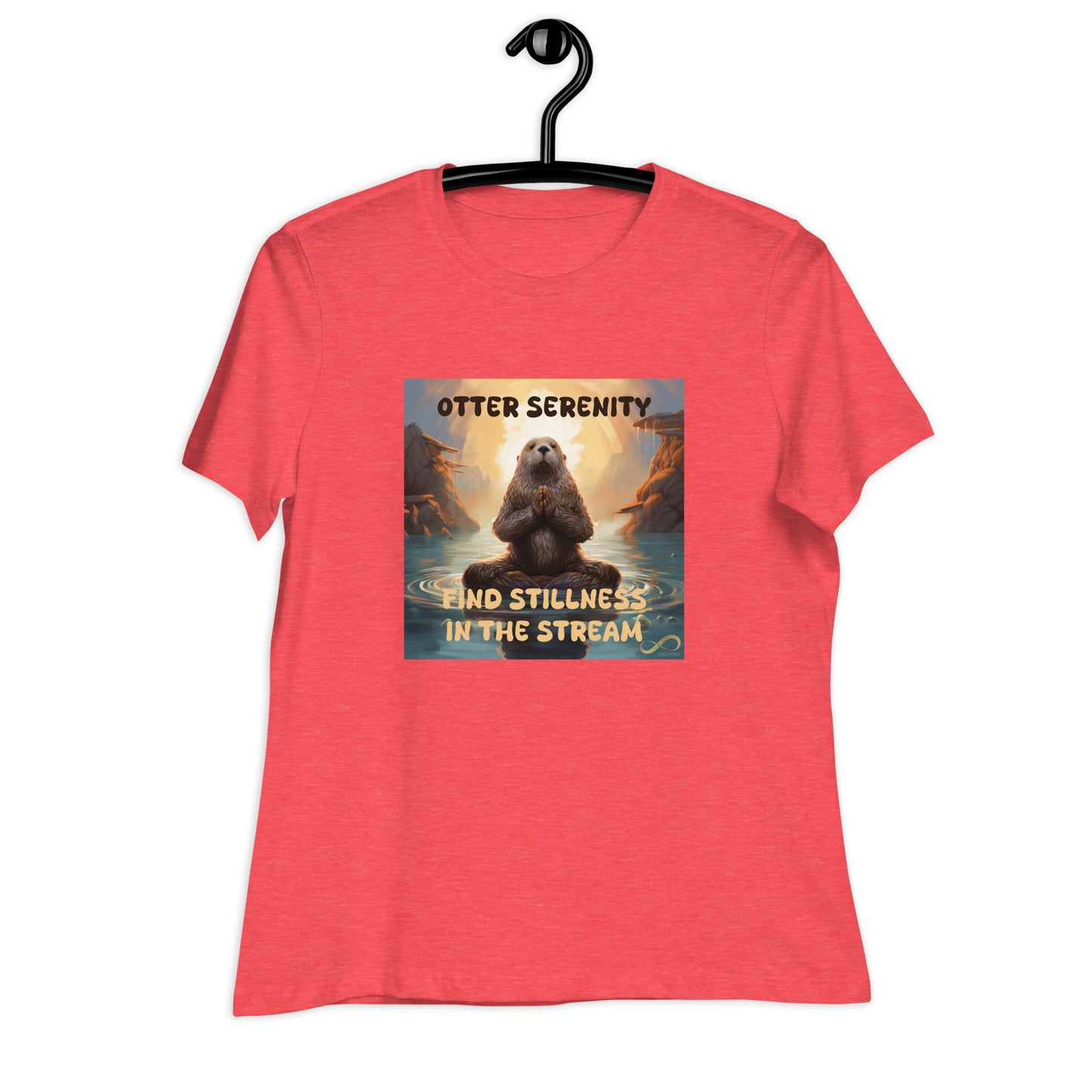 Meditating Zen Otter with Mantra Women's Shirt