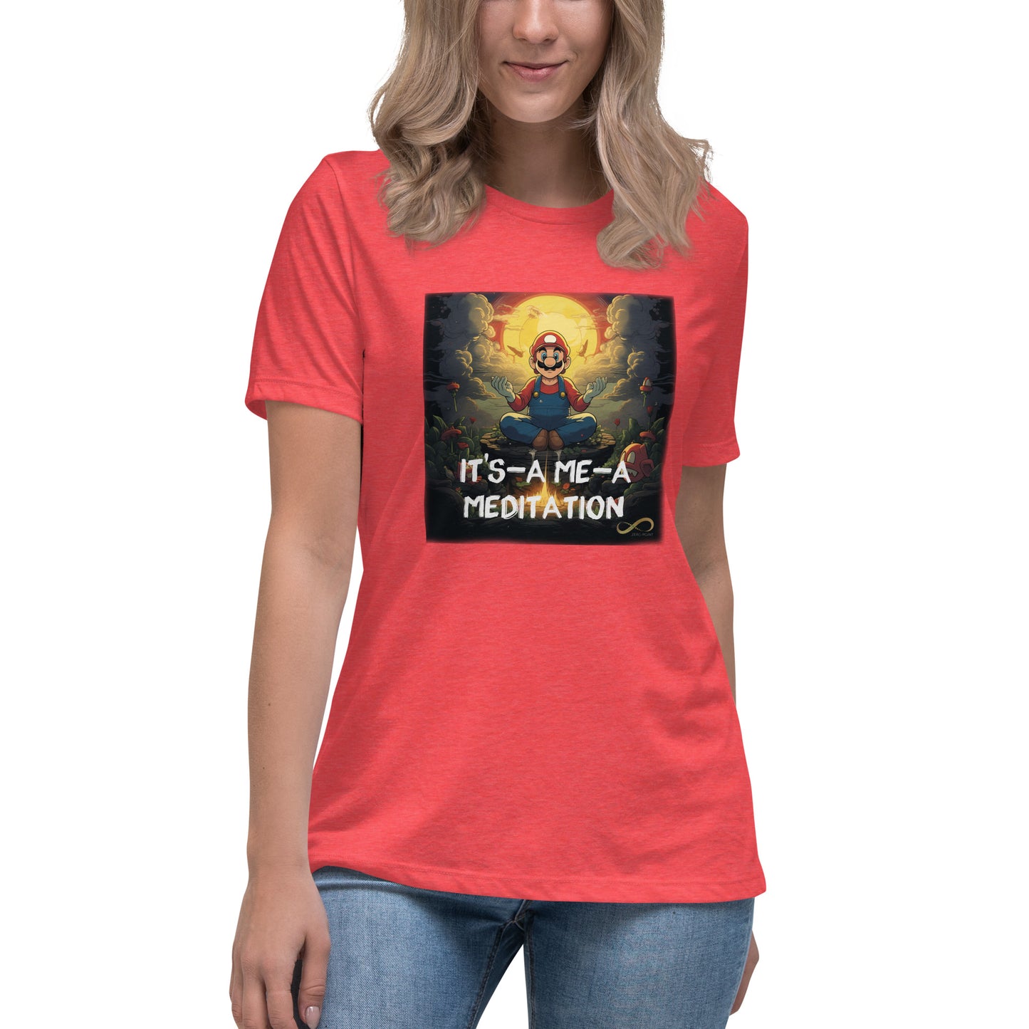 Meditating Zen Gamer with Mantra Women's Shirt