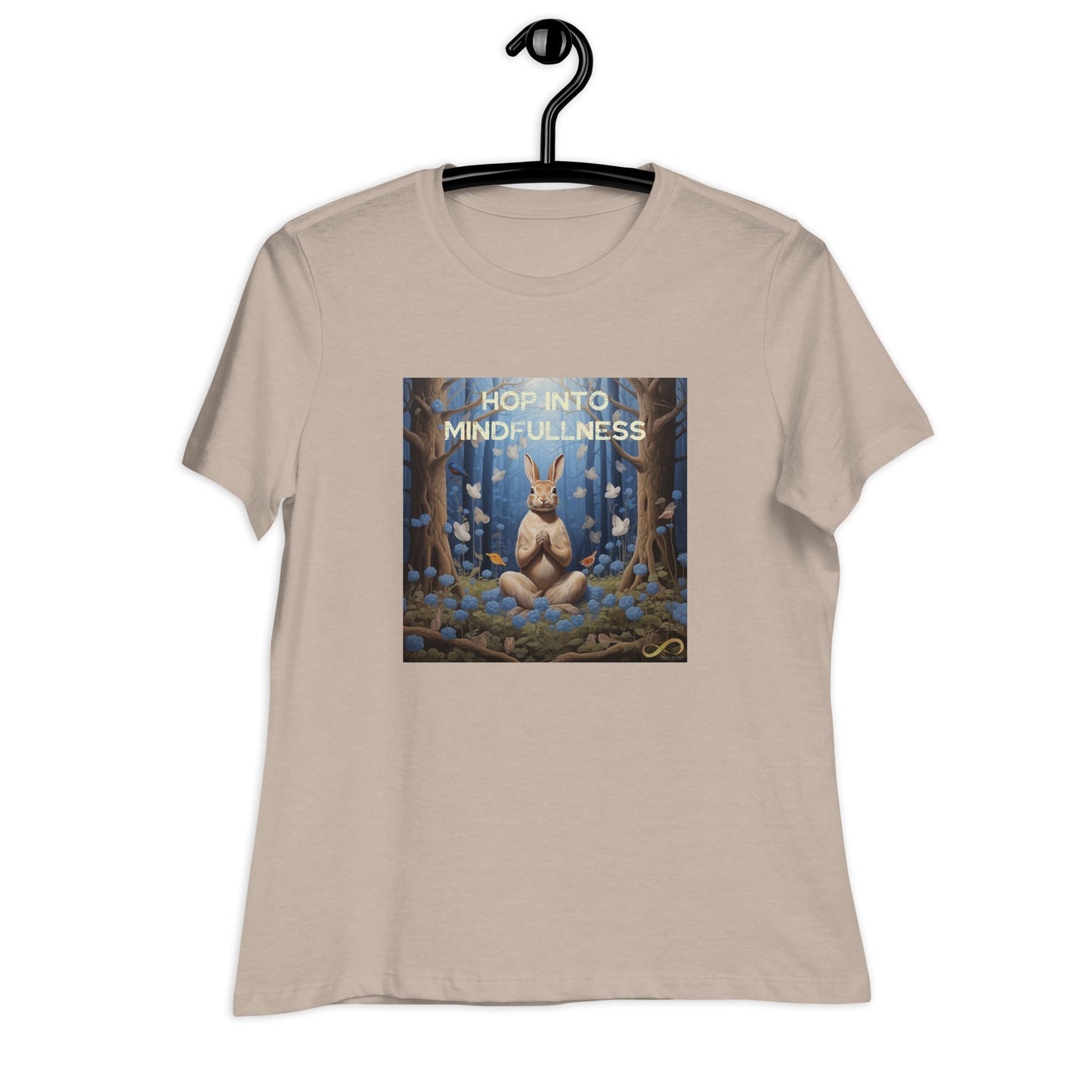 Meditating Zen Rabbit with Mantra Women's Shirt