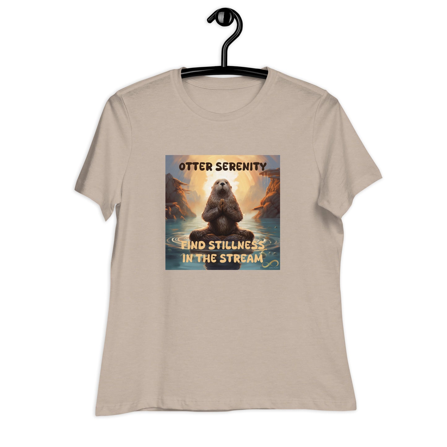 Meditating Zen Otter with Mantra Women's Shirt