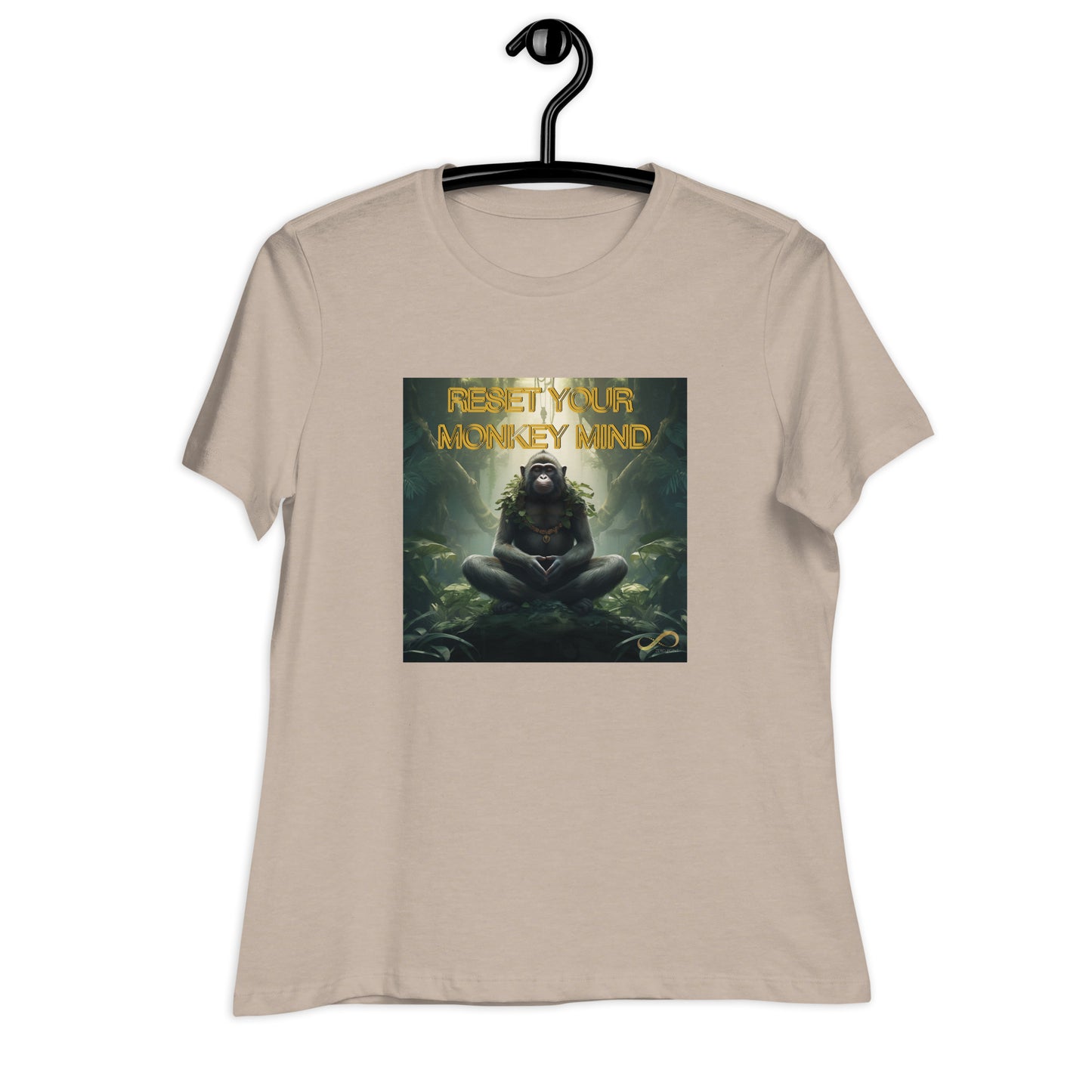 Meditating Zen Monkey Mind with Mantra Women's Shirt