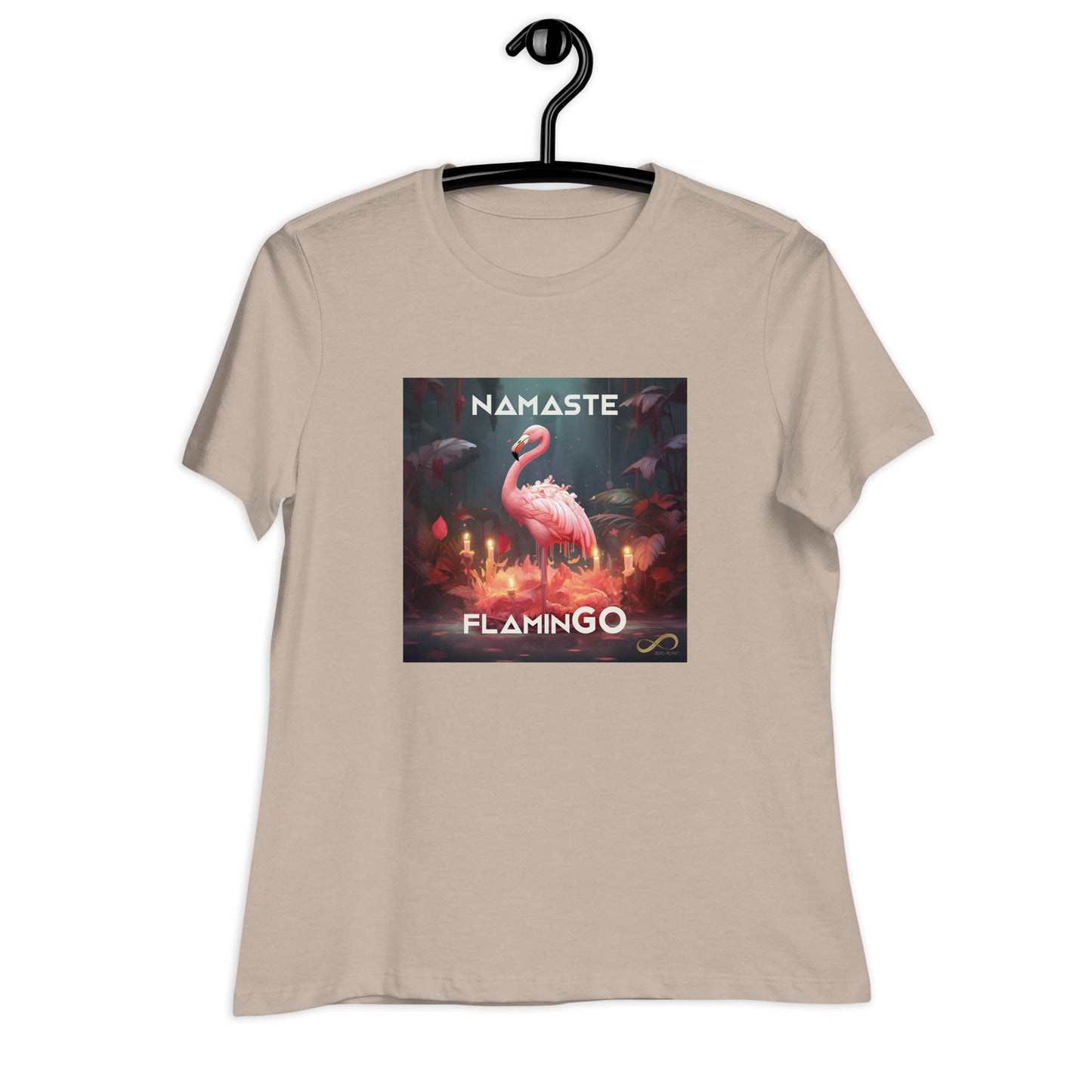 Meditating Zen Flamingo with Mantra Women's Shirt