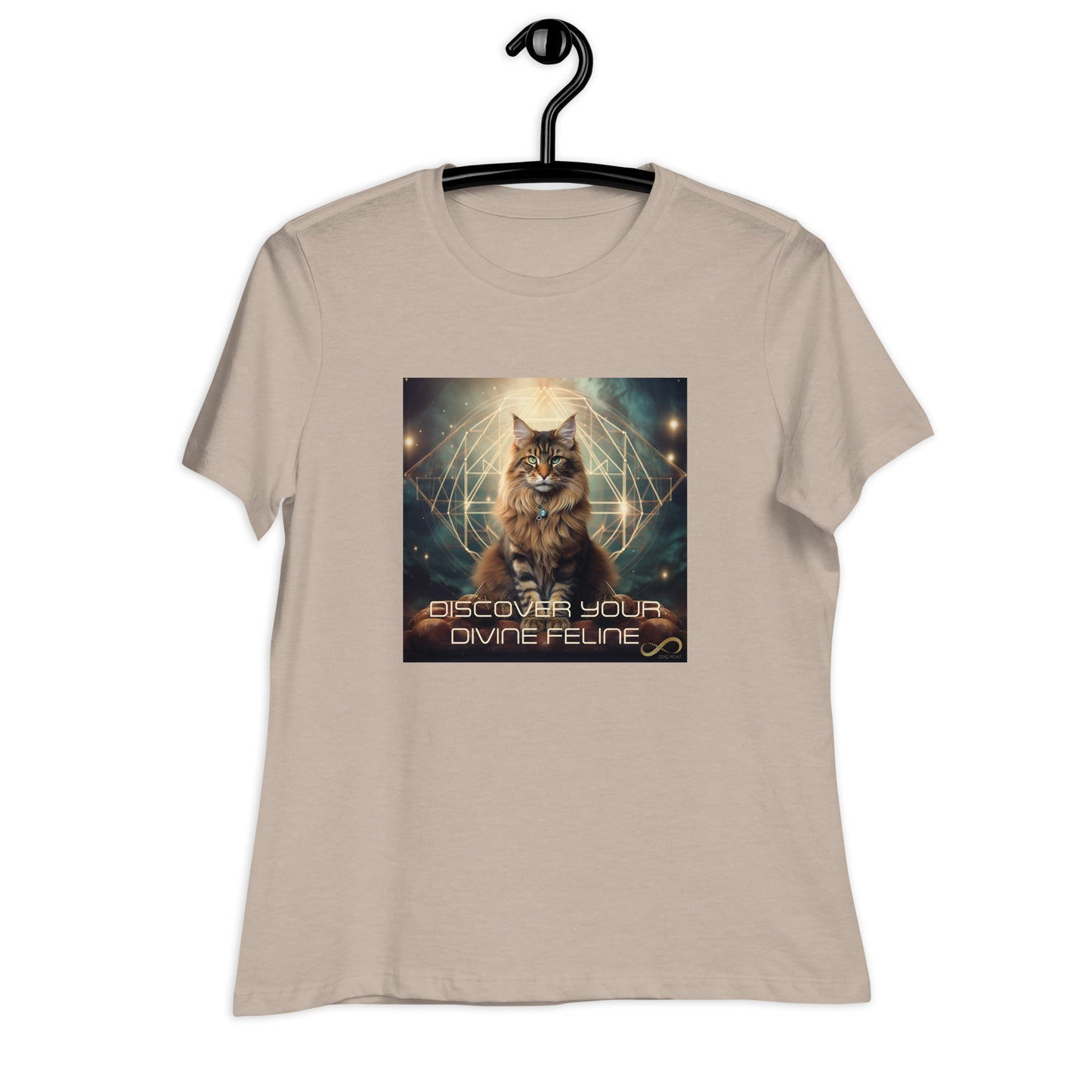 Meditating Zen Divine Feline with Mantra Women's Shirt