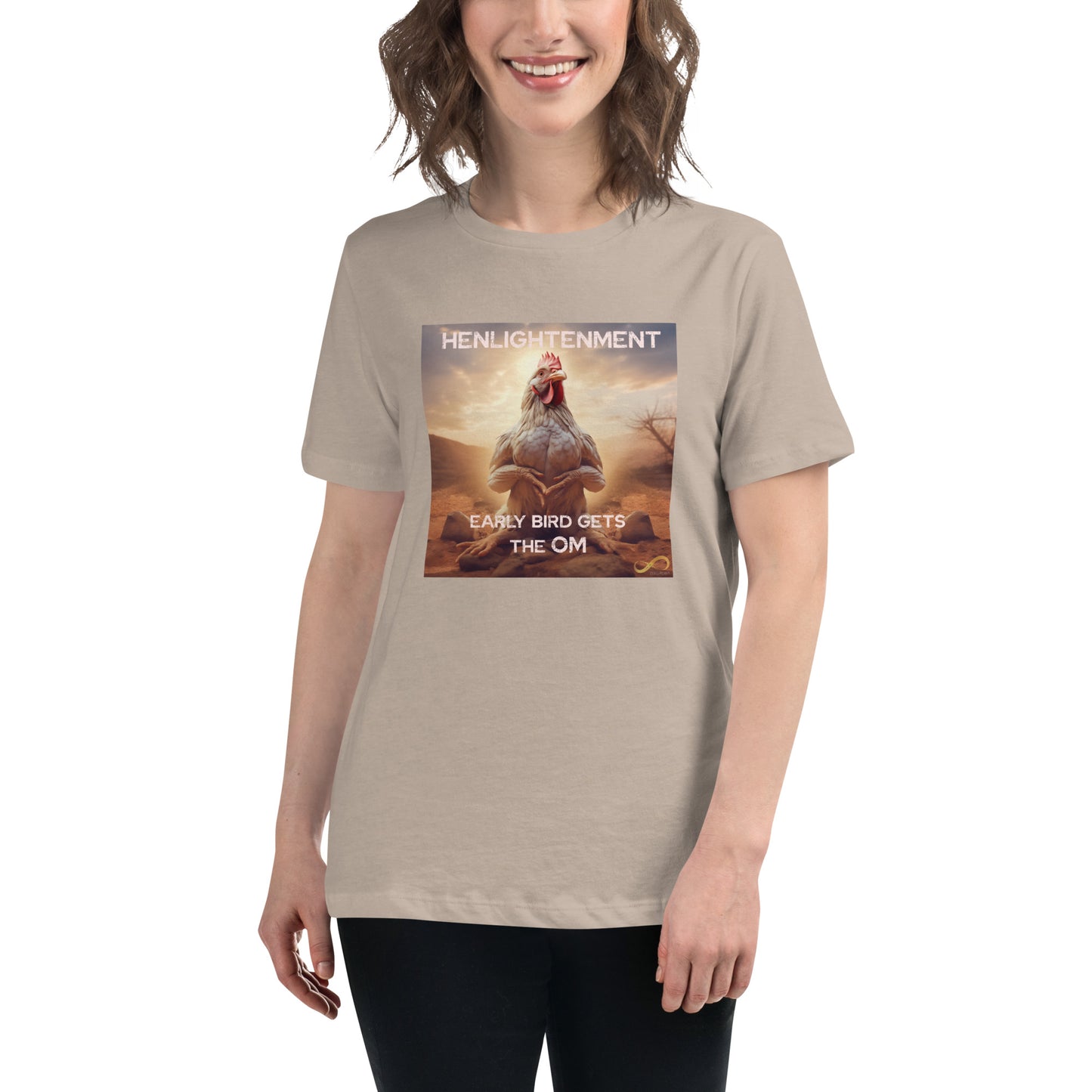 Meditating Zen Hen with Mantra Women's Shirt