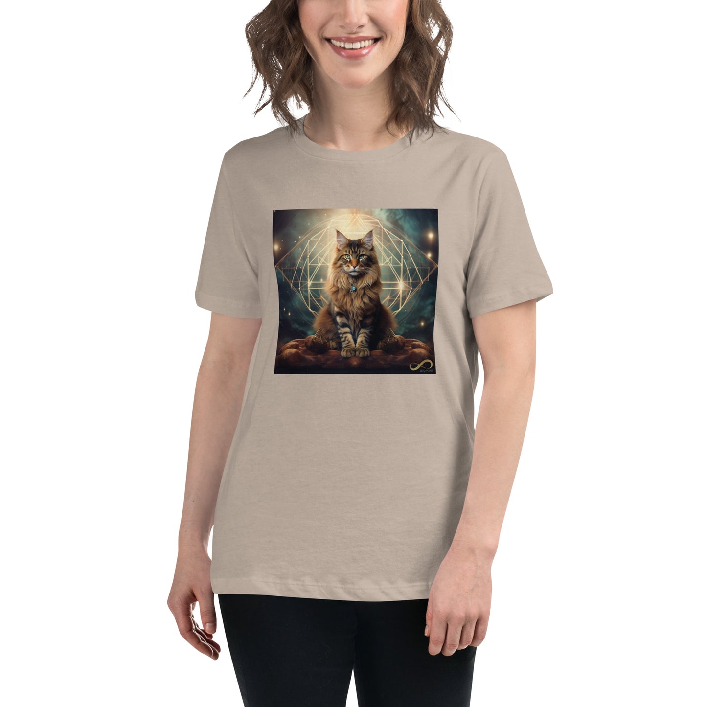 Meditating Zen Divine Feline Women's Shirt