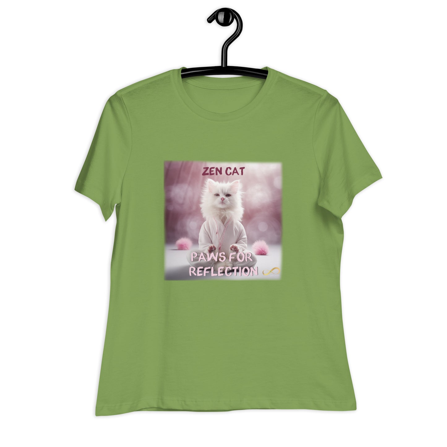 Meditating Zen Cat with Mantra Women's Shirt