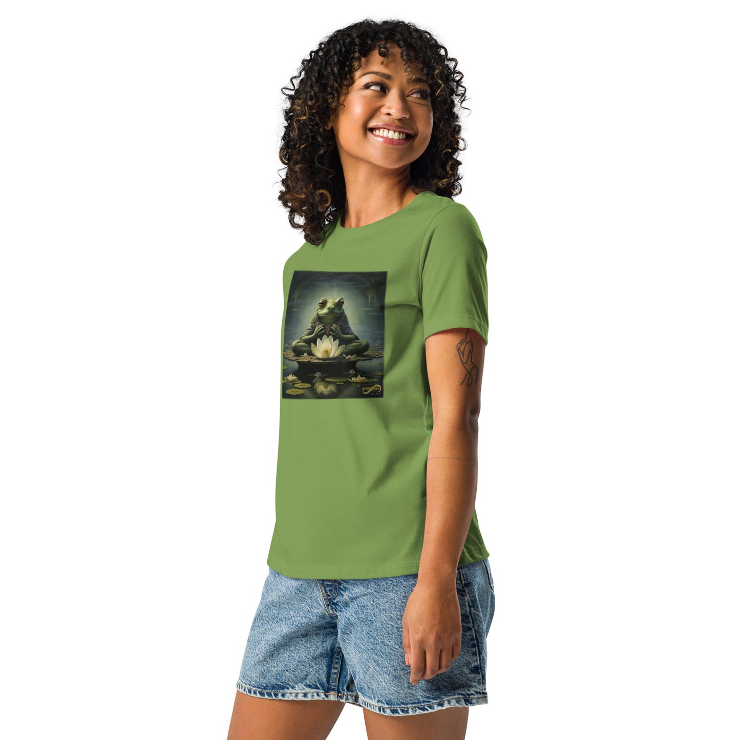 Meditating Zen Frog Women's Shirt