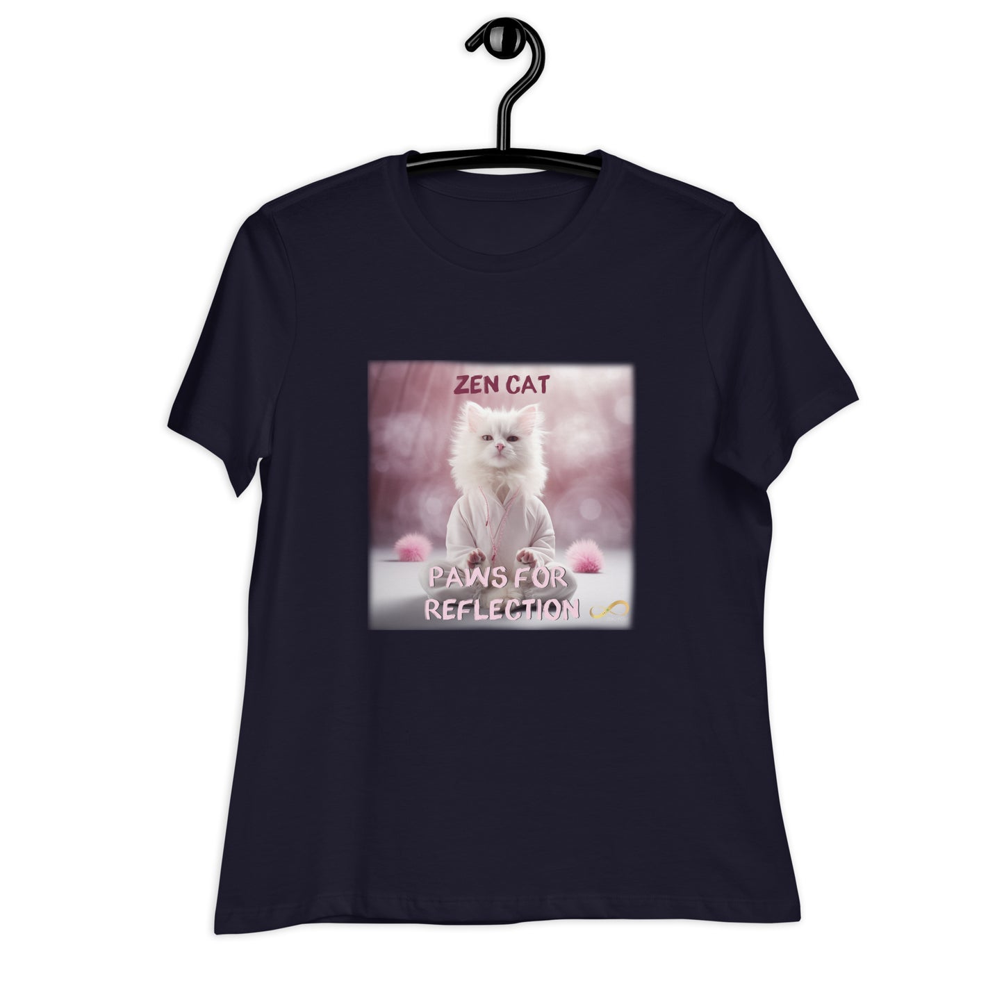 Meditating Zen Cat with Mantra Women's Shirt