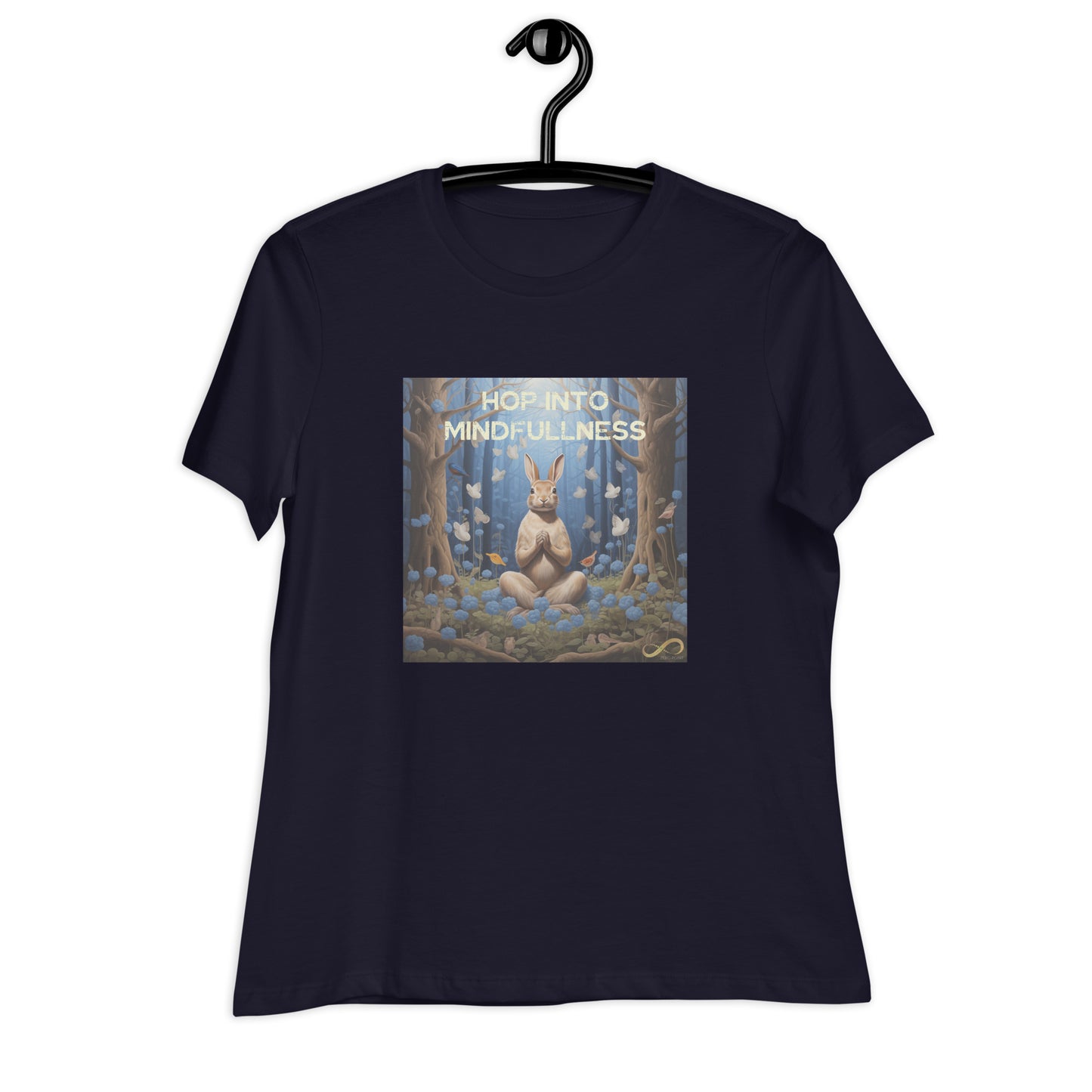 Meditating Zen Rabbit with Mantra Women's Shirt