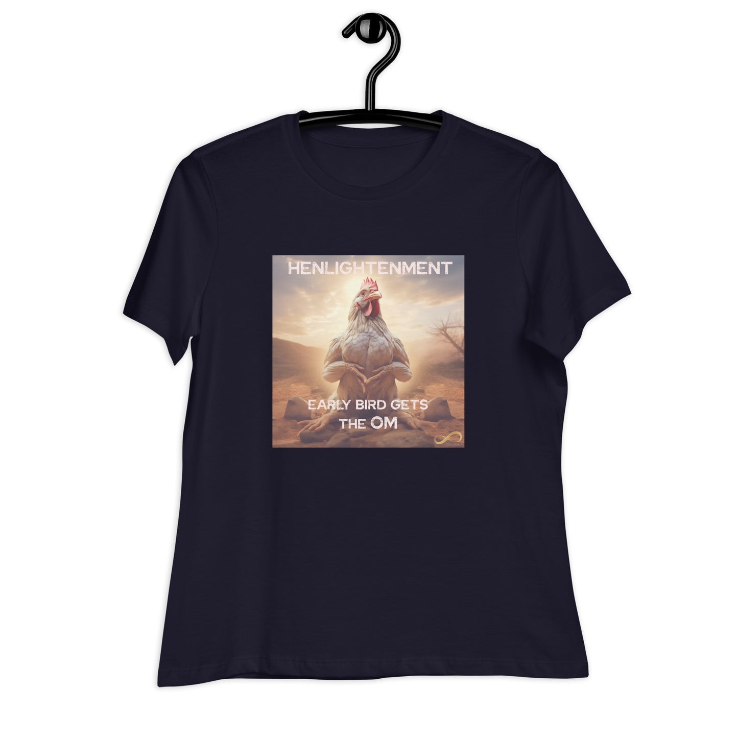 Meditating Zen Hen with Mantra Women's Shirt