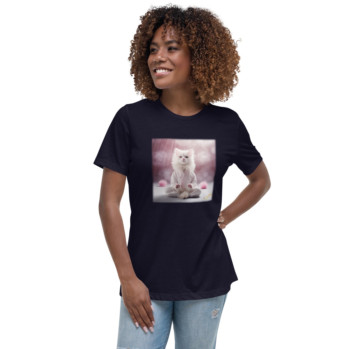 Meditating Zen Cat Women's Shirt