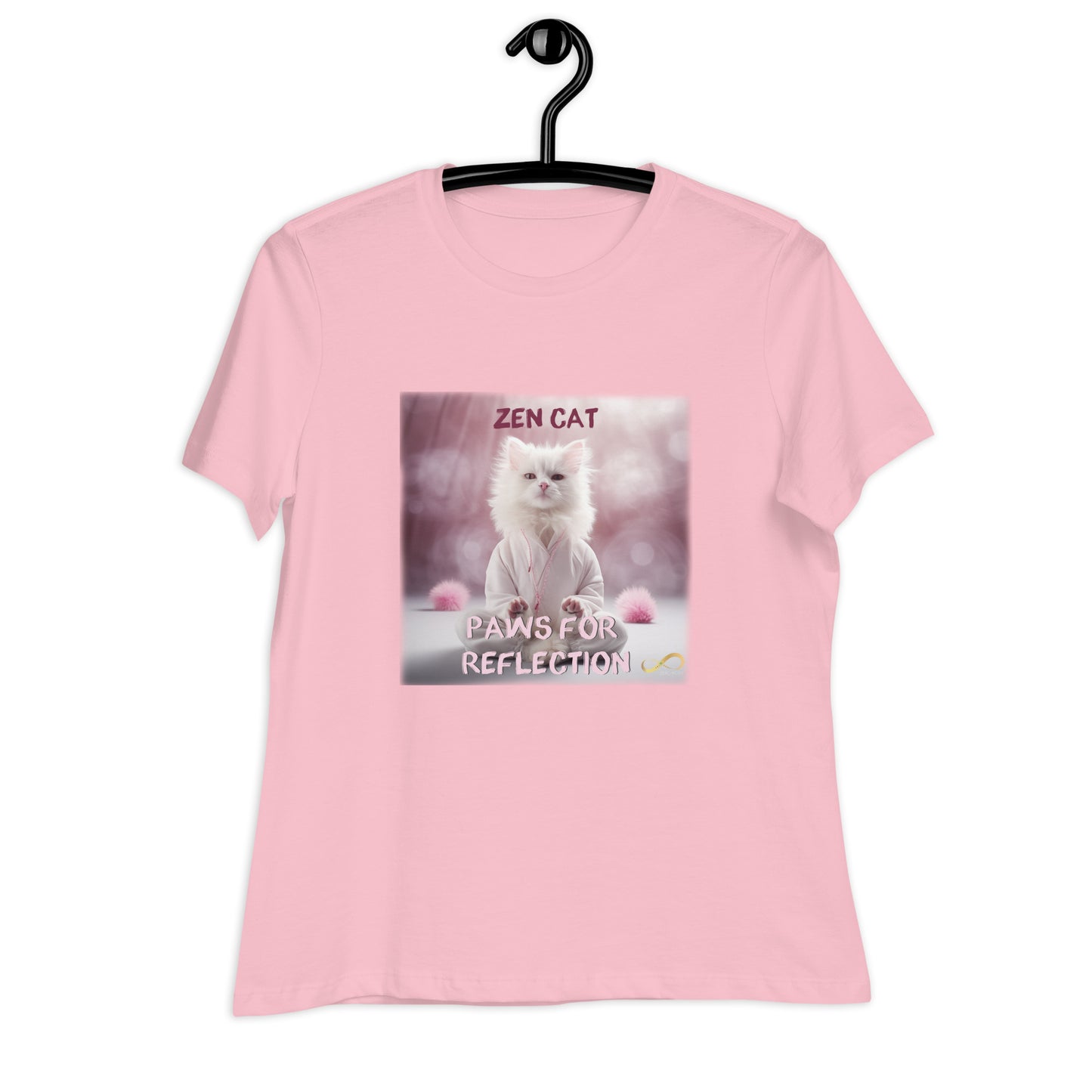 Meditating Zen Cat with Mantra Women's Shirt