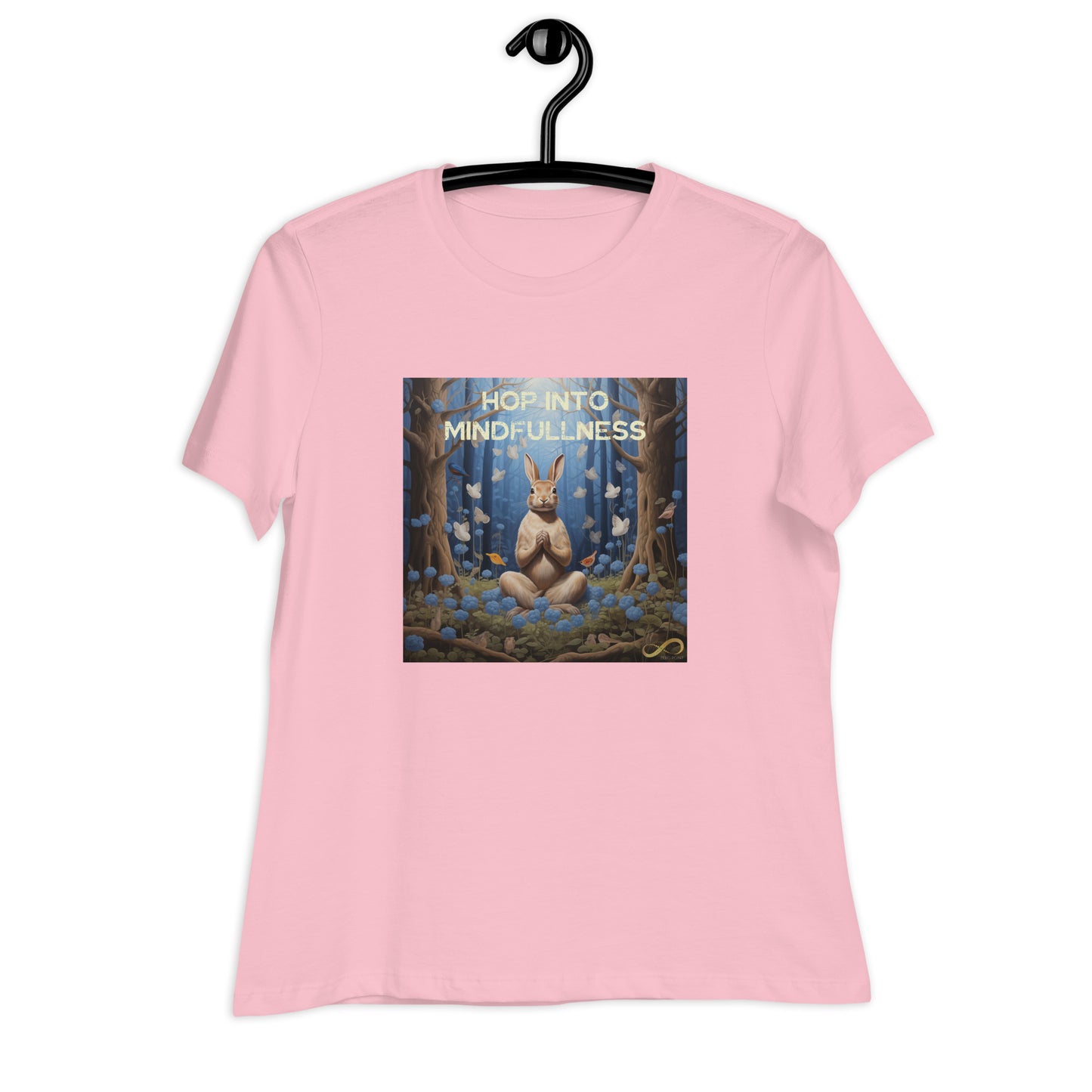 Meditating Zen Rabbit with Mantra Women's Shirt