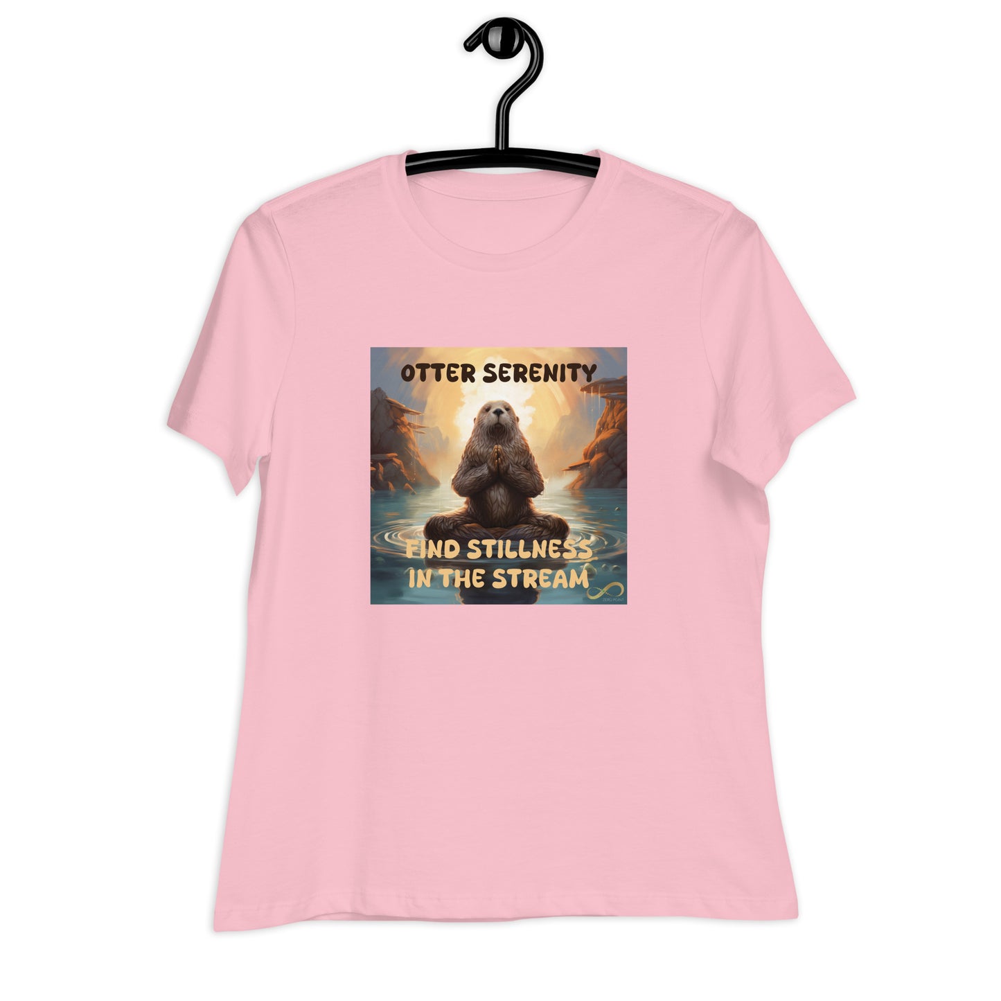 Meditating Zen Otter with Mantra Women's Shirt