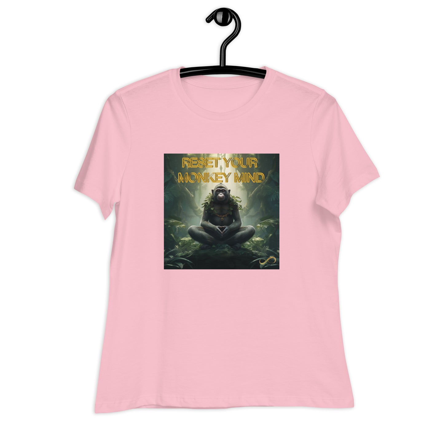 Meditating Zen Monkey Mind with Mantra Women's Shirt