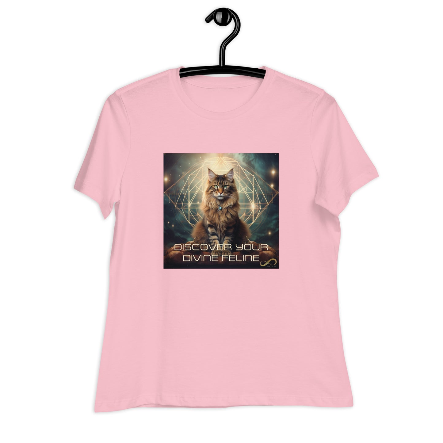 Meditating Zen Divine Feline with Mantra Women's Shirt