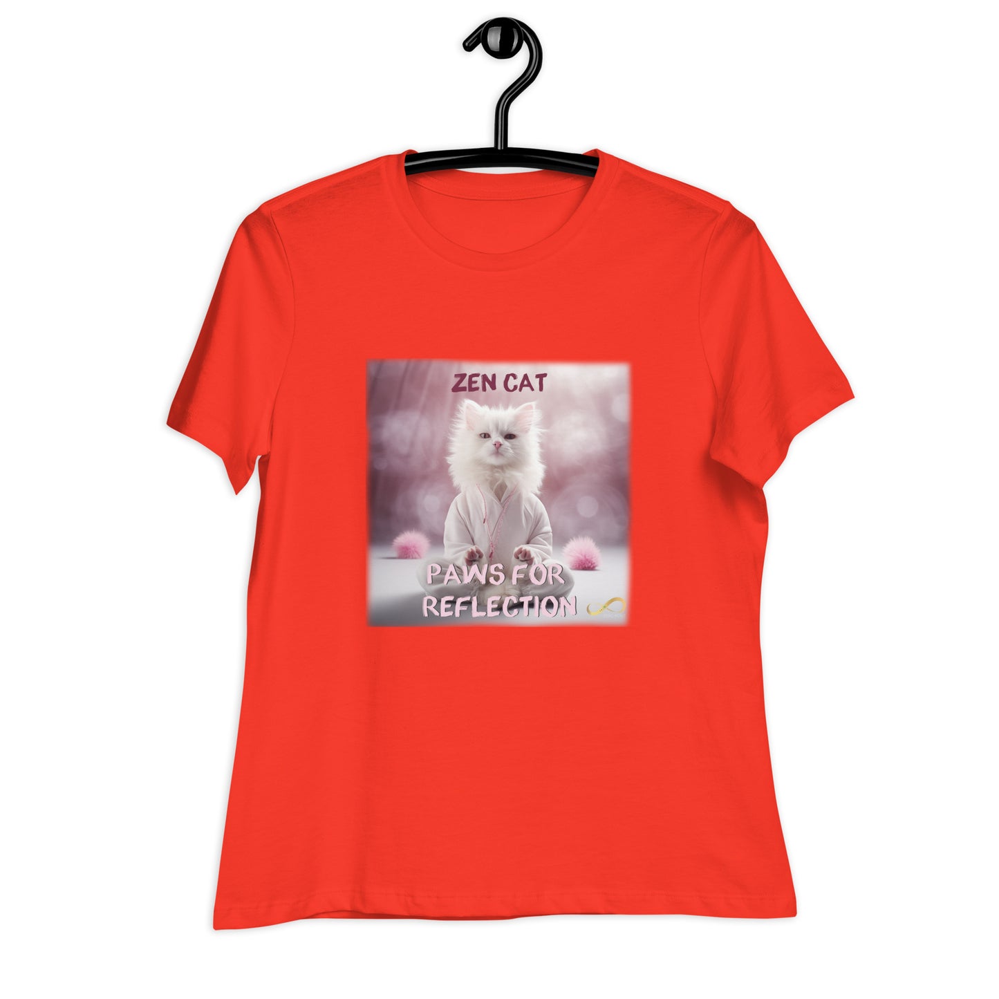 Meditating Zen Cat with Mantra Women's Shirt