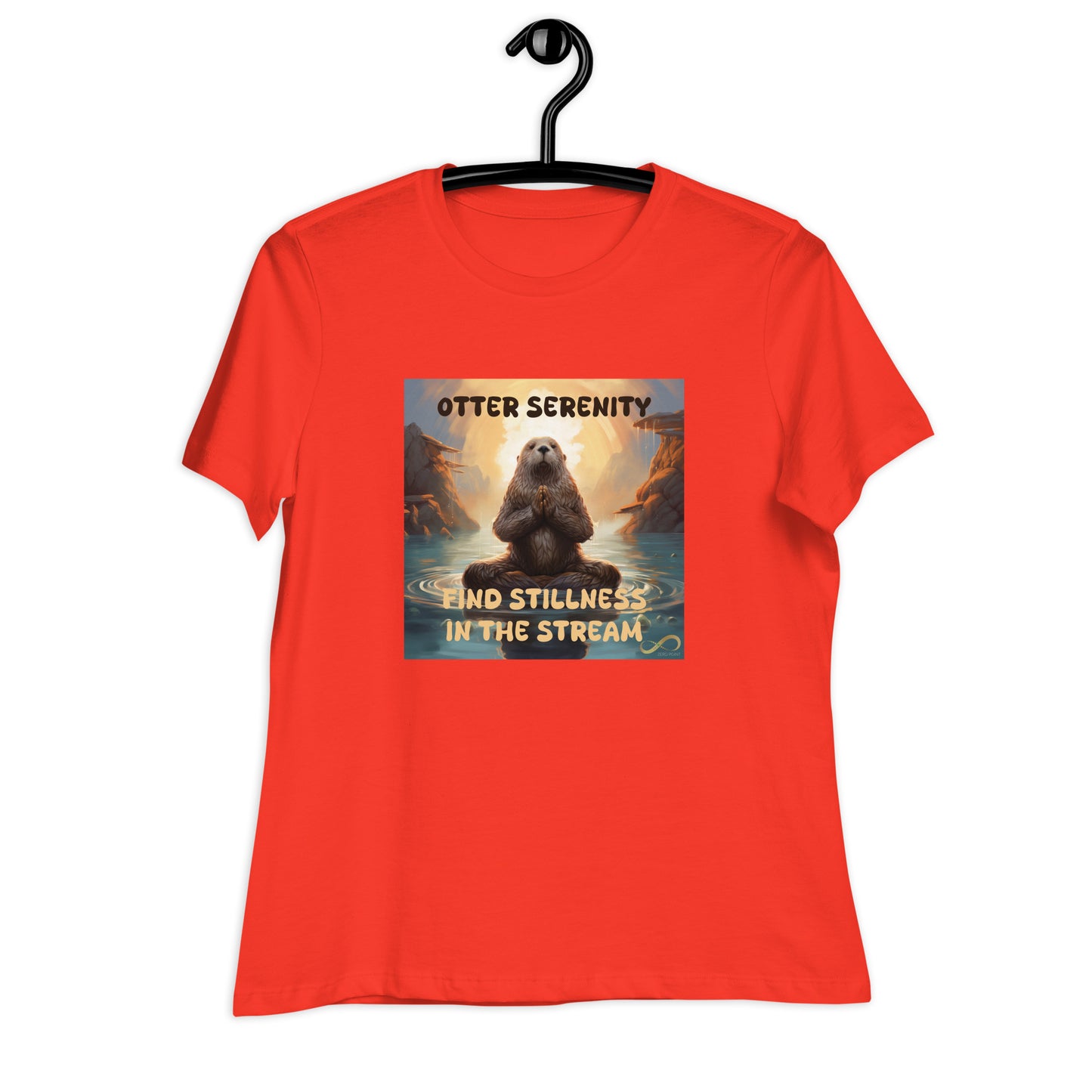 Meditating Zen Otter with Mantra Women's Shirt