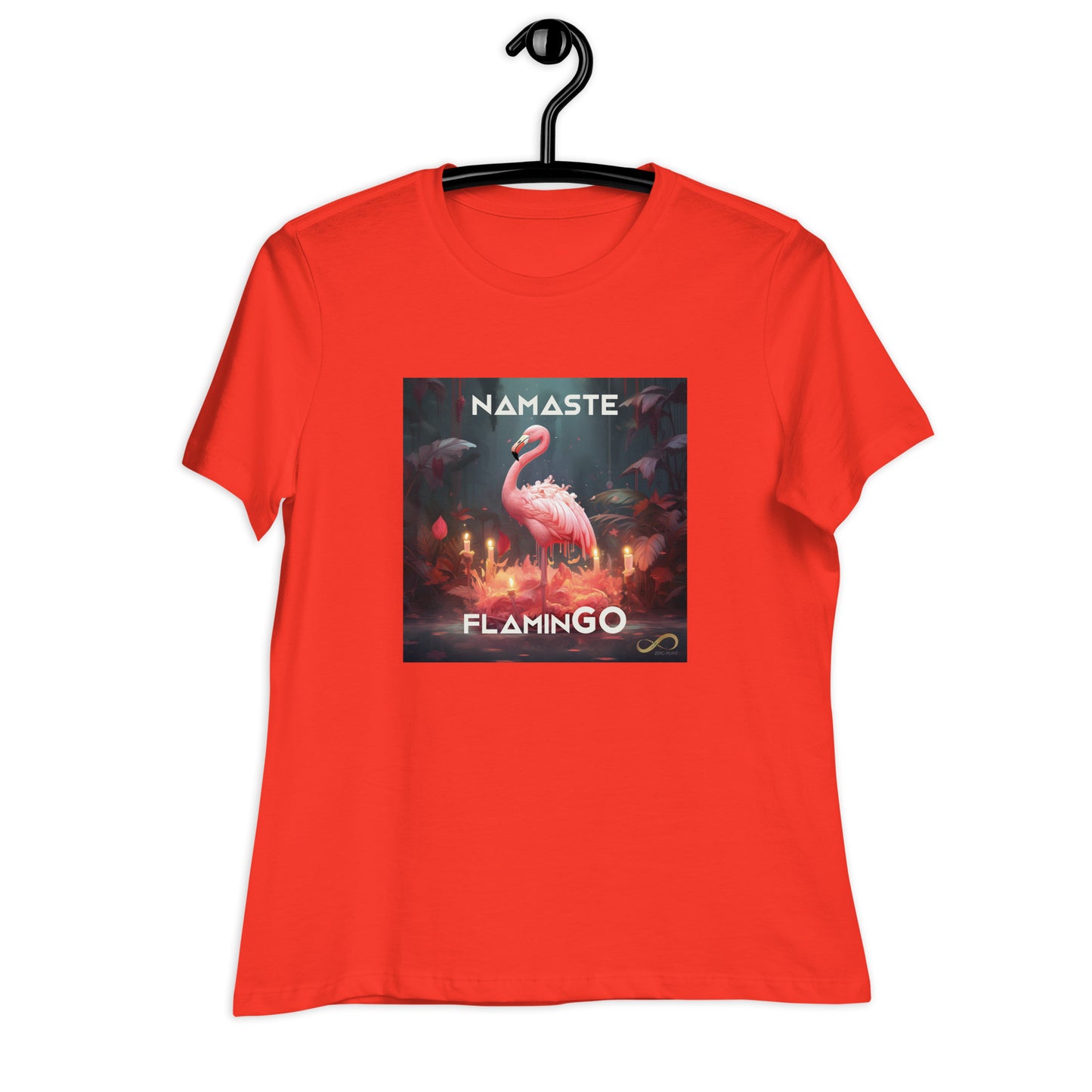 Meditating Zen Flamingo with Mantra Women's Shirt