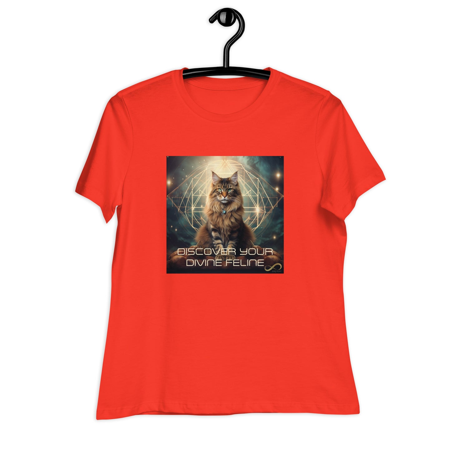 Meditating Zen Divine Feline with Mantra Women's Shirt