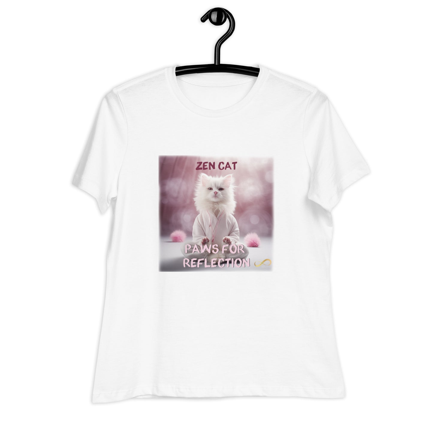 Meditating Zen Cat with Mantra Women's Shirt