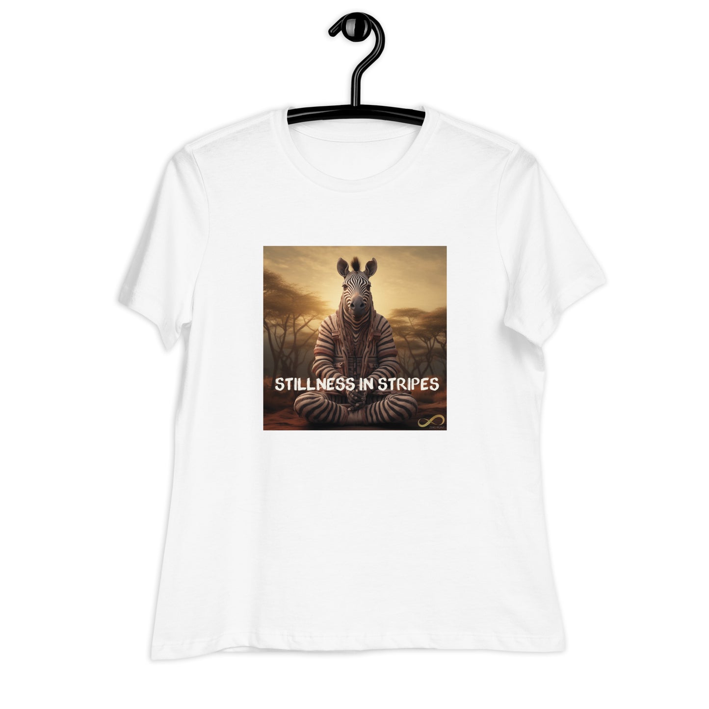 Meditating Zen Zebra with Mantra Women's Shirt