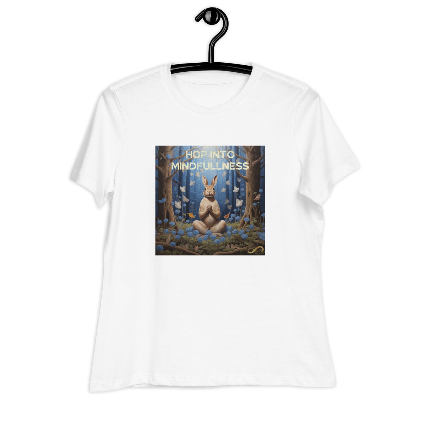 Meditating Zen Rabbit with Mantra Women's Shirt