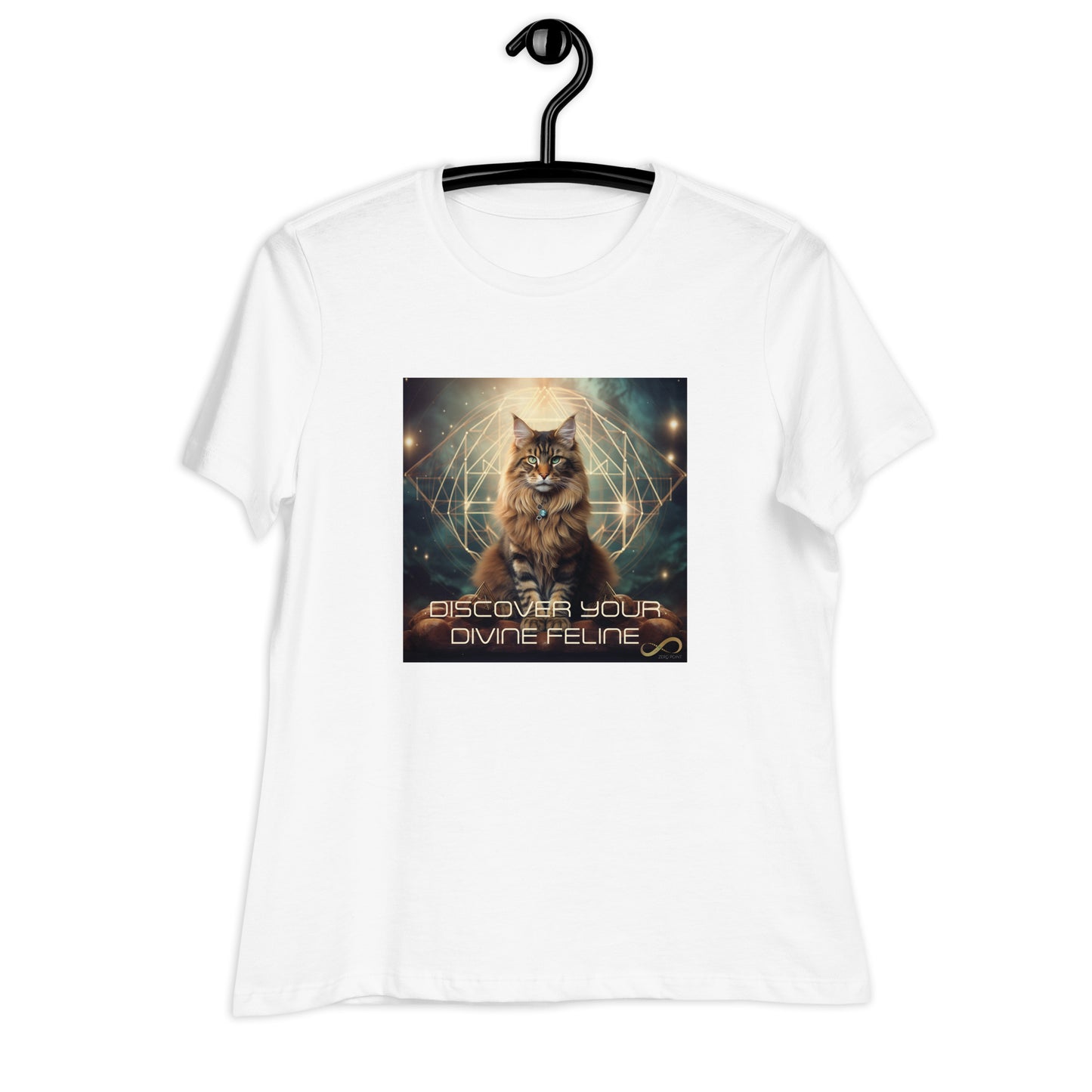 Meditating Zen Divine Feline with Mantra Women's Shirt