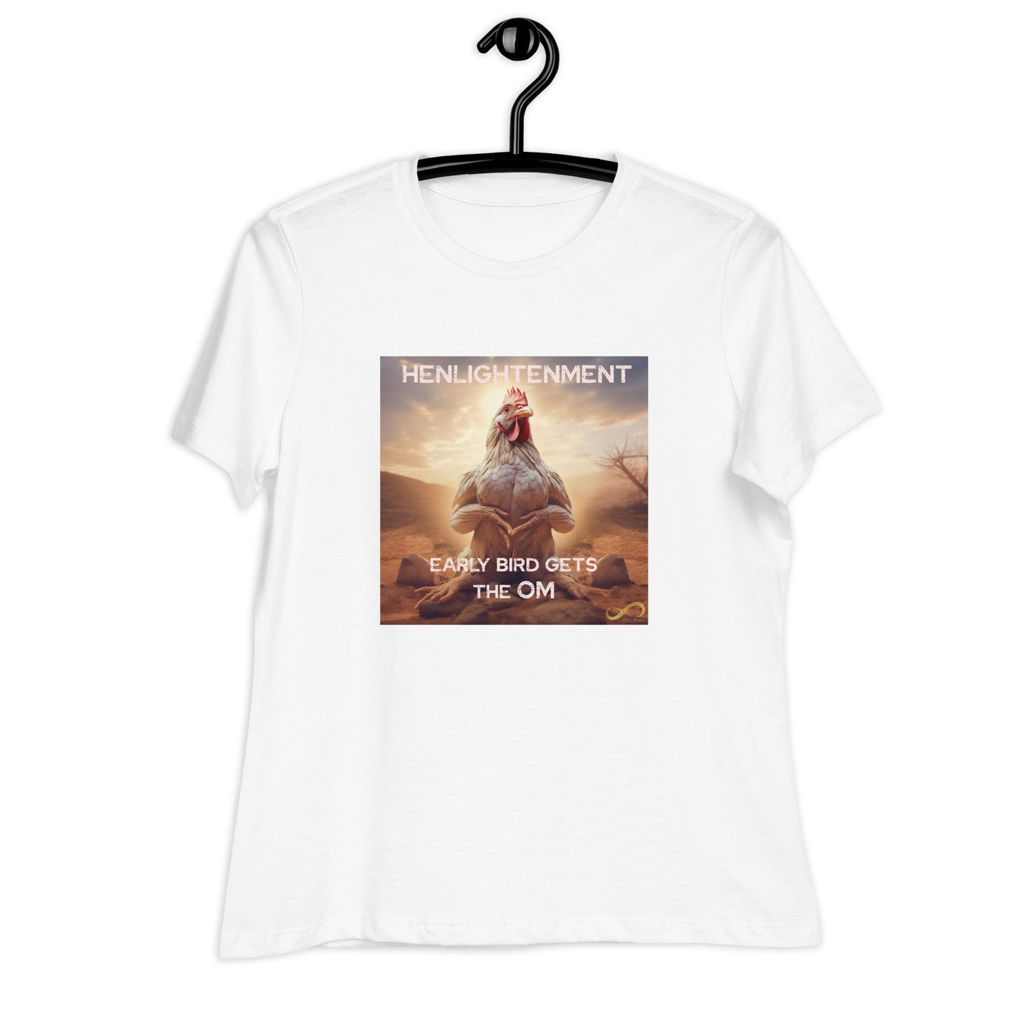 Meditating Zen Hen with Mantra Women's Shirt