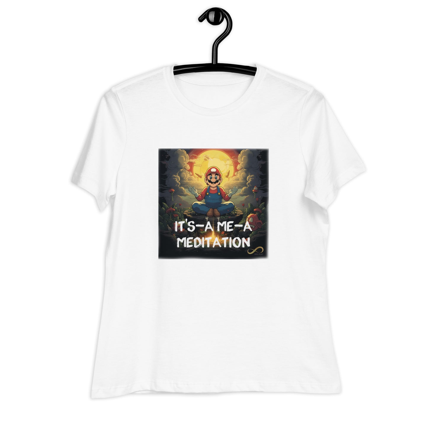 Meditating Zen Gamer with Mantra Women's Shirt